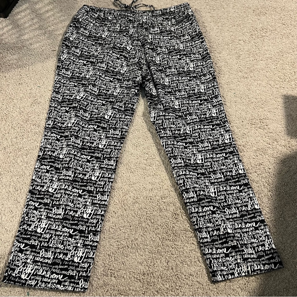 Wildfang Essential Drawstring Pants Script Print … - image 8